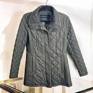 Marc New York Andrew Marc Green Zip Snap Quilted Jacket Size Stylish Outerwear